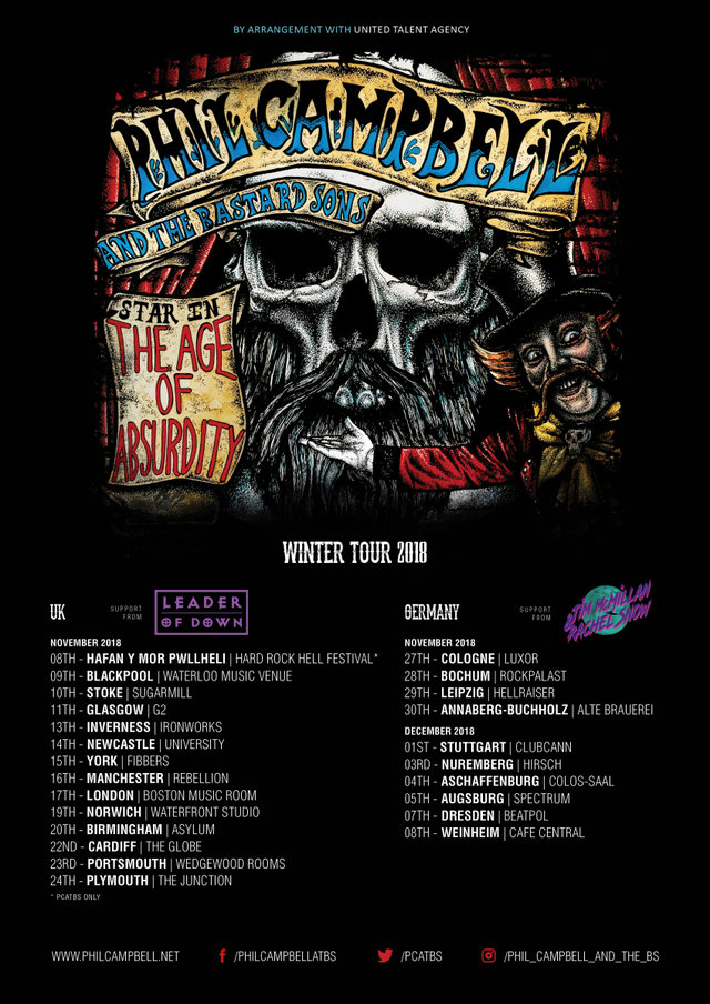 PHIL CAMPBELL AND THE BASTARD SONS announce European winter headline tour