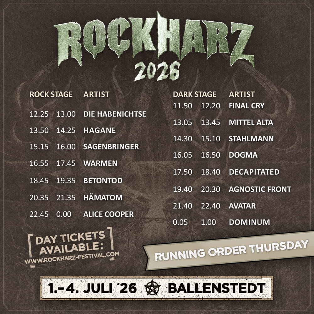 rockharz festival running order 2026 4